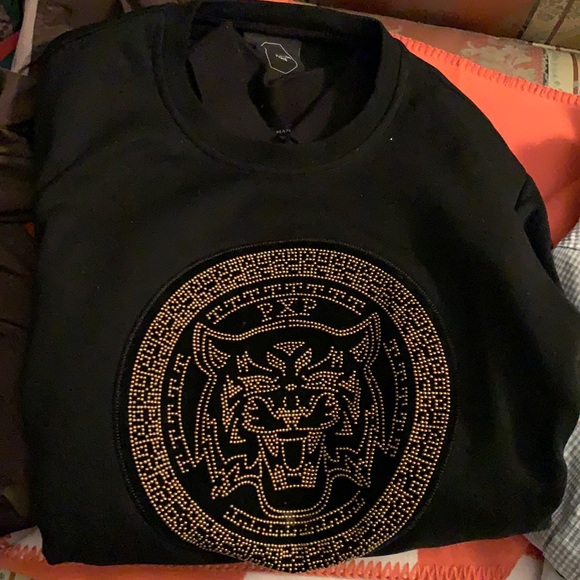 Black gold beaded sweatshirt - Picture 1 of 3